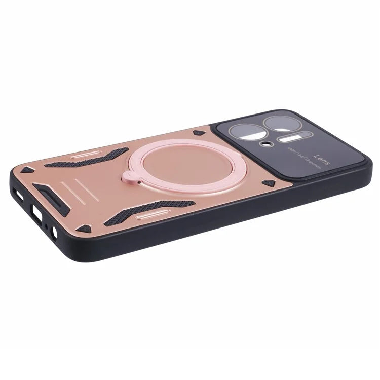 For Honor X7a 4G Case Kickstand PC+TPU Phone Cover Compatible with MagSafe