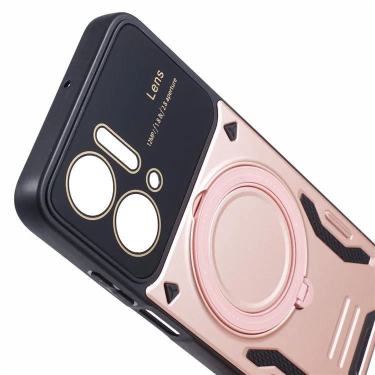 For Honor X7a 4G Case Kickstand PC+TPU Phone Cover Compatible with MagSafe
