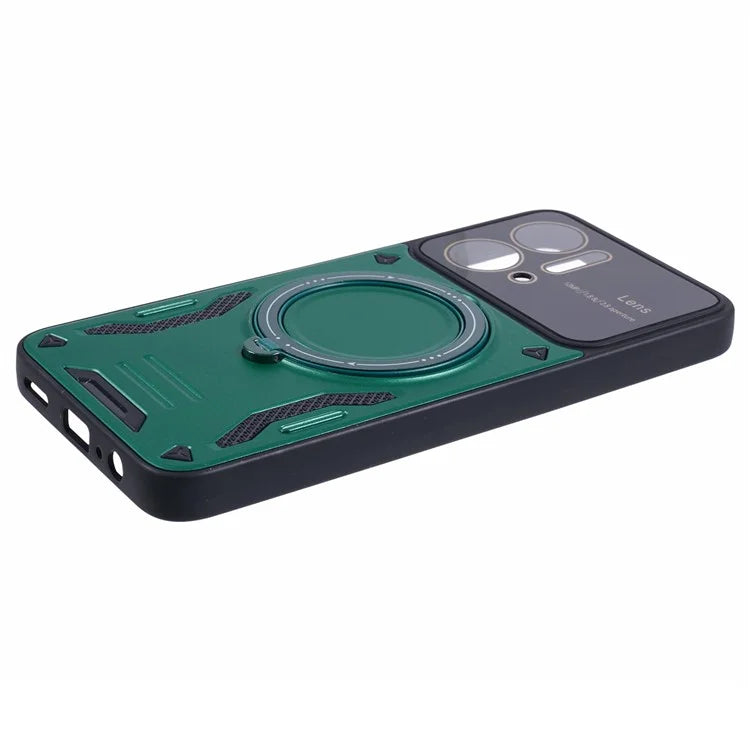 For Honor X7a 4G Case Kickstand PC+TPU Phone Cover Compatible with MagSafe