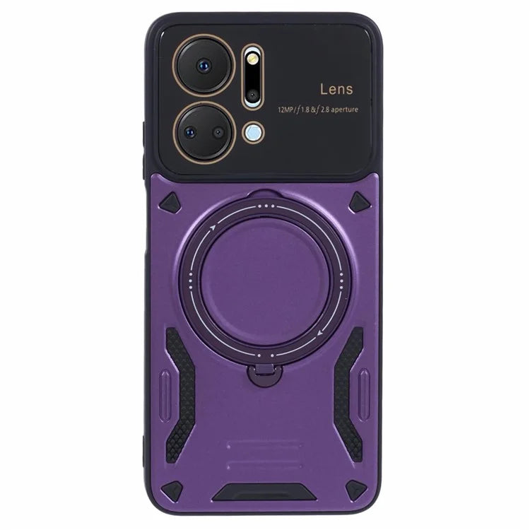 For Honor X7a 4G Case Kickstand PC+TPU Phone Cover Compatible with MagSafe
