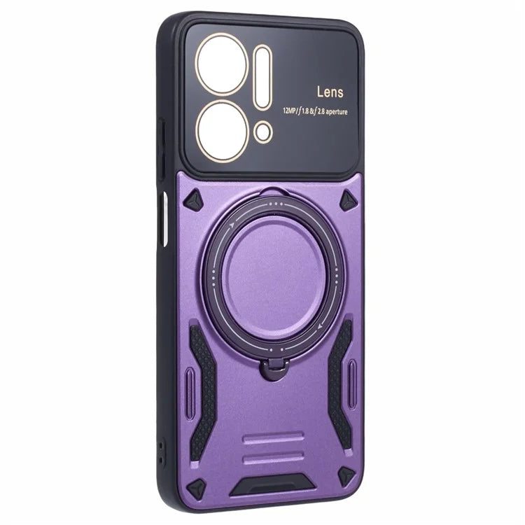 For Honor X7a 4G Case Kickstand PC+TPU Phone Cover Compatible with MagSafe