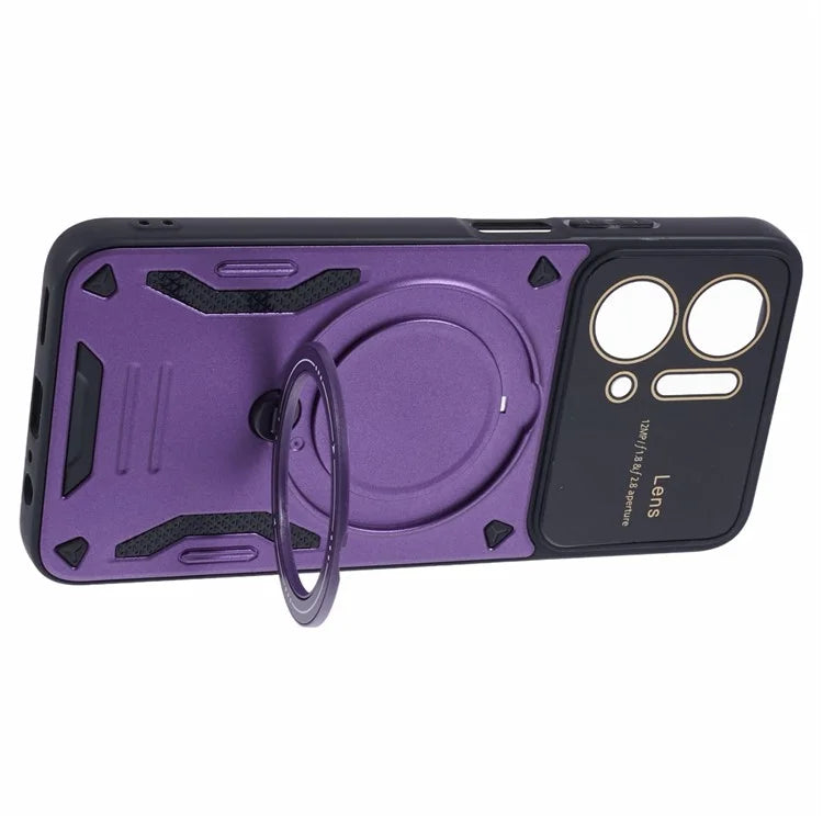 For Honor X7a 4G Case Kickstand PC+TPU Phone Cover Compatible with MagSafe