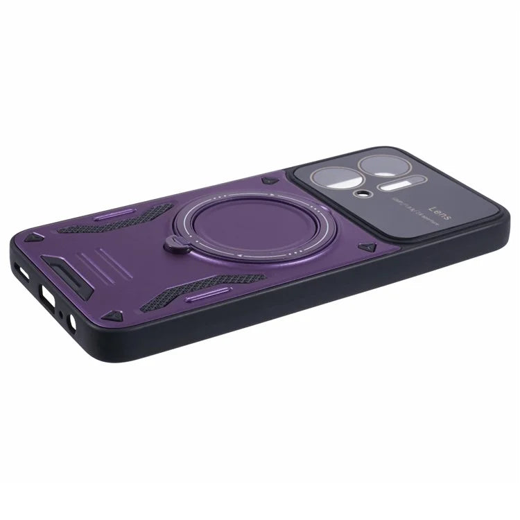 For Honor X7a 4G Case Kickstand PC+TPU Phone Cover Compatible with MagSafe