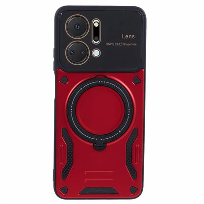 For Honor X7a 4G Case Kickstand PC+TPU Phone Cover Compatible with MagSafe