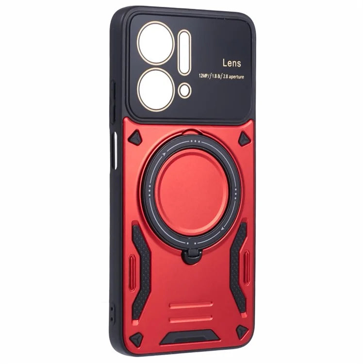 For Honor X7a 4G Case Kickstand PC+TPU Phone Cover Compatible with MagSafe