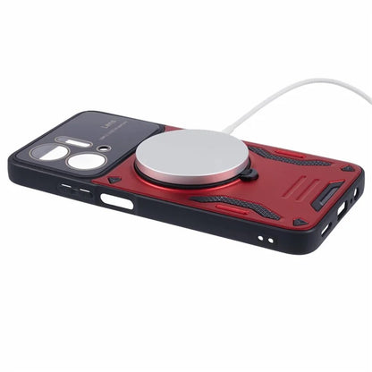 For Honor X7a 4G Case Kickstand PC+TPU Phone Cover Compatible with MagSafe