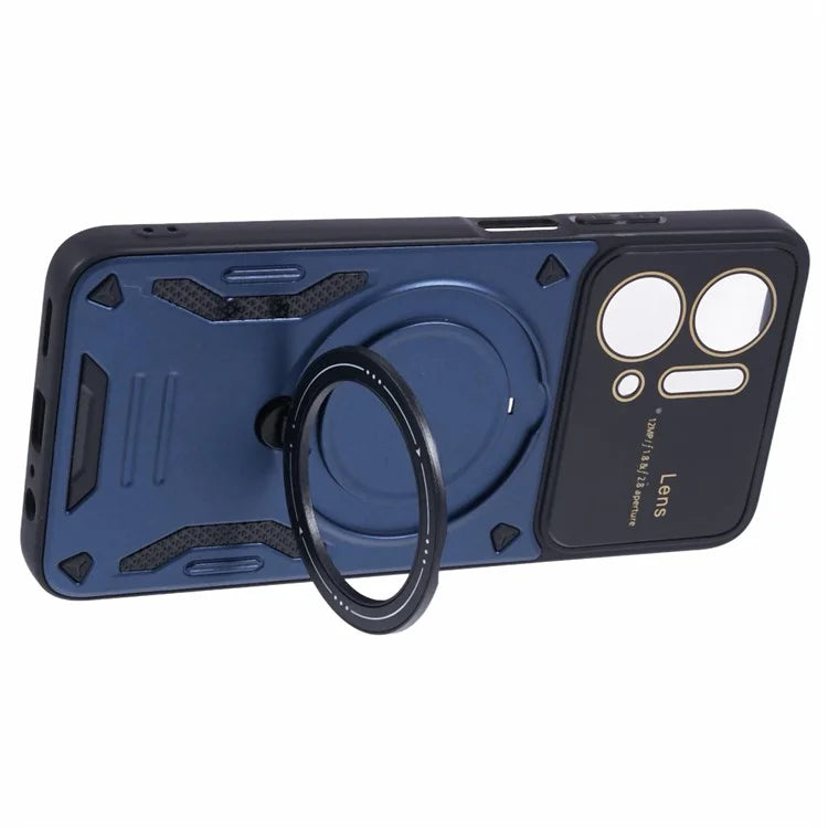 For Honor X7a 4G Case Kickstand PC+TPU Phone Cover Compatible with MagSafe