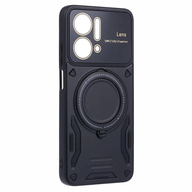For Honor X7a 4G Case Kickstand PC+TPU Phone Cover Compatible with MagSafe