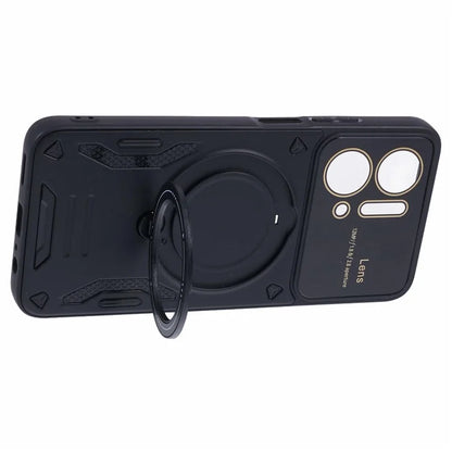 For Honor X7a 4G Case Kickstand PC+TPU Phone Cover Compatible with MagSafe
