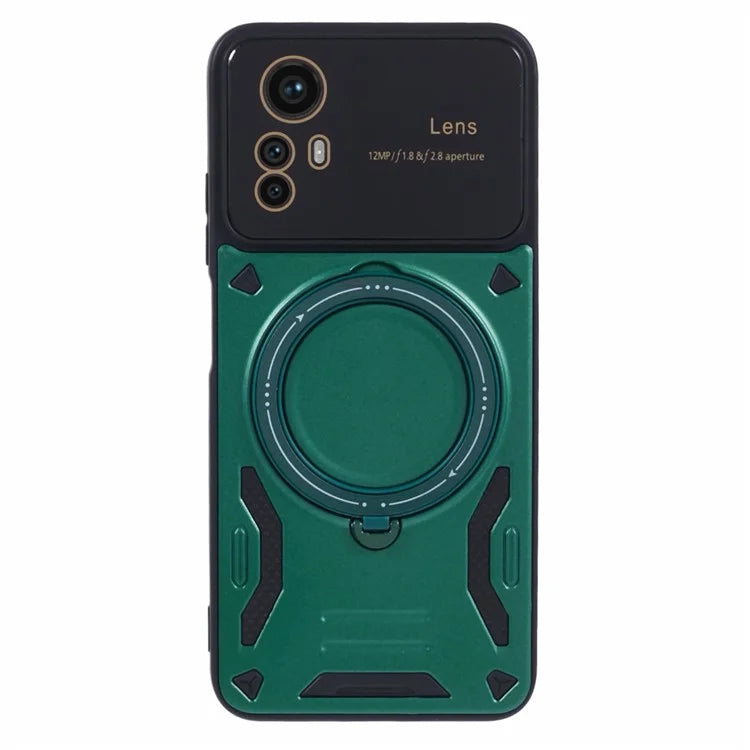 For Xiaomi Redmi Note 12S 4G Protective Case PC+TPU Kickstand Phone Cover Compatible with MagSafe