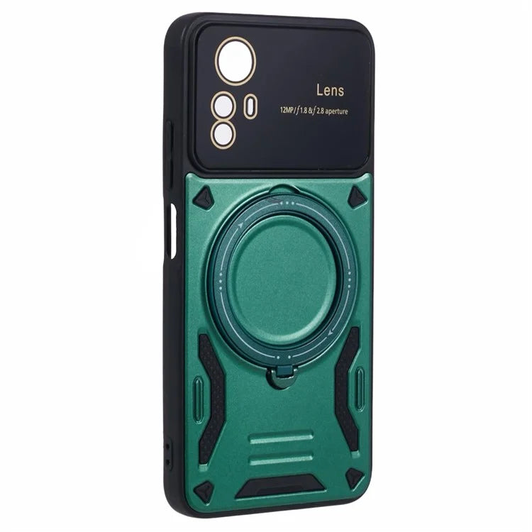 For Xiaomi Redmi Note 12S 4G Protective Case PC+TPU Kickstand Phone Cover Compatible with MagSafe