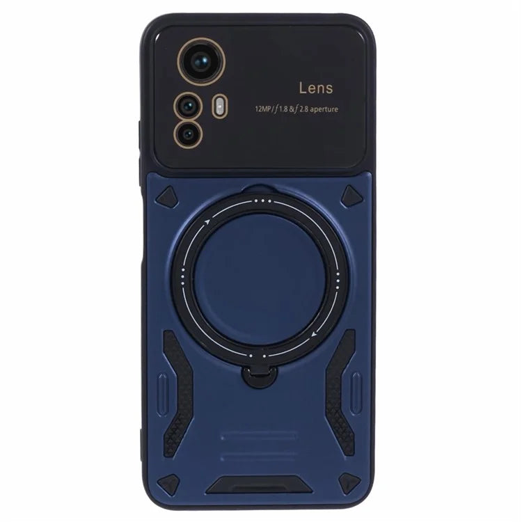 For Xiaomi Redmi Note 12S 4G Protective Case PC+TPU Kickstand Phone Cover Compatible with MagSafe