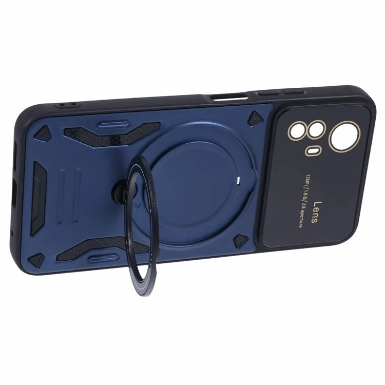 For Xiaomi Redmi Note 12S 4G Protective Case PC+TPU Kickstand Phone Cover Compatible with MagSafe