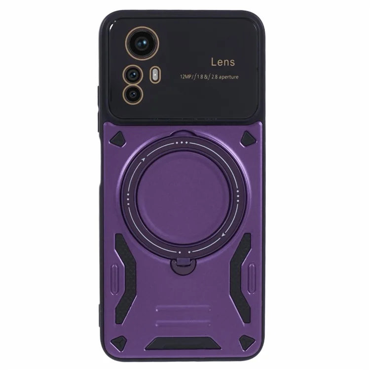 For Xiaomi Redmi Note 12S 4G Protective Case PC+TPU Kickstand Phone Cover Compatible with MagSafe