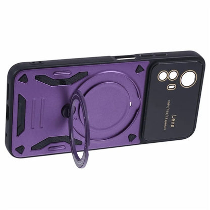 For Xiaomi Redmi Note 12S 4G Protective Case PC+TPU Kickstand Phone Cover Compatible with MagSafe