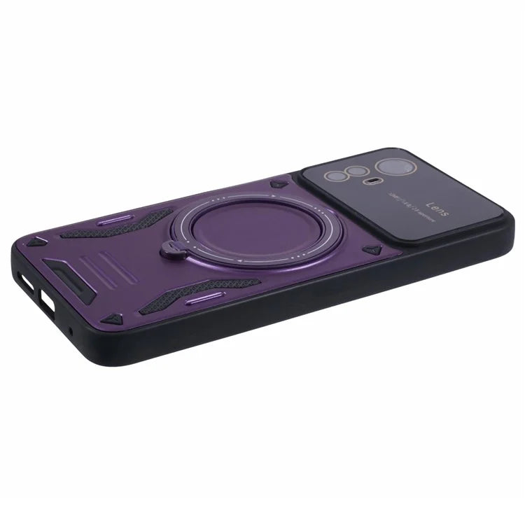 For Xiaomi Redmi Note 12S 4G Protective Case PC+TPU Kickstand Phone Cover Compatible with MagSafe