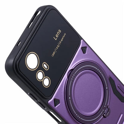 For Xiaomi Redmi Note 12S 4G Protective Case PC+TPU Kickstand Phone Cover Compatible with MagSafe