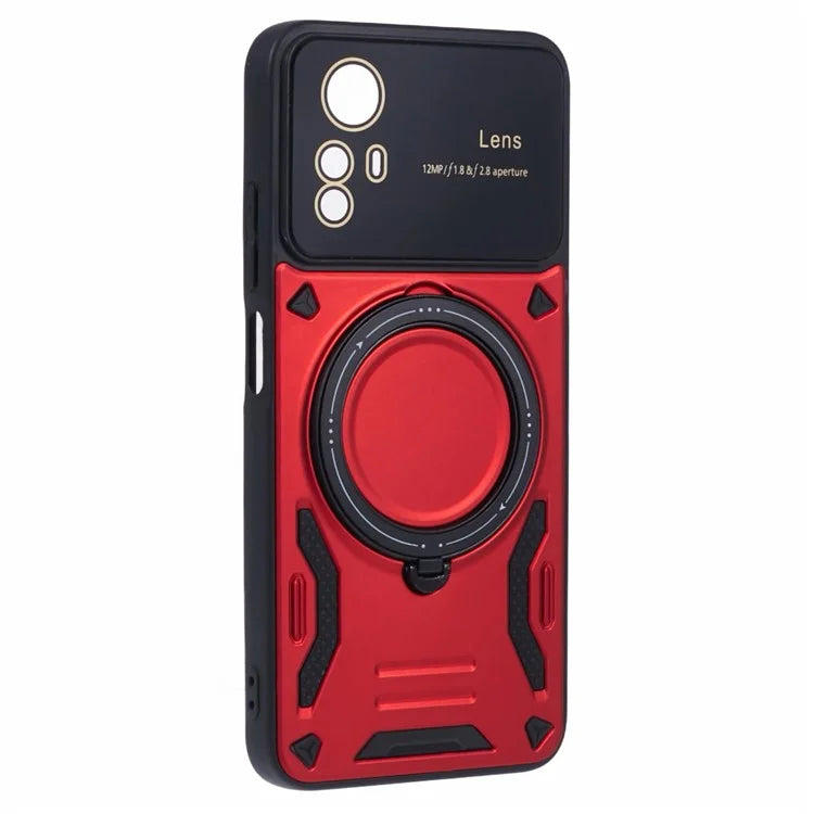 For Xiaomi Redmi Note 12S 4G Protective Case PC+TPU Kickstand Phone Cover Compatible with MagSafe