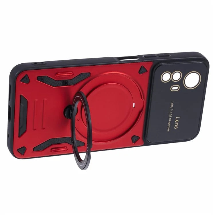 For Xiaomi Redmi Note 12S 4G Protective Case PC+TPU Kickstand Phone Cover Compatible with MagSafe