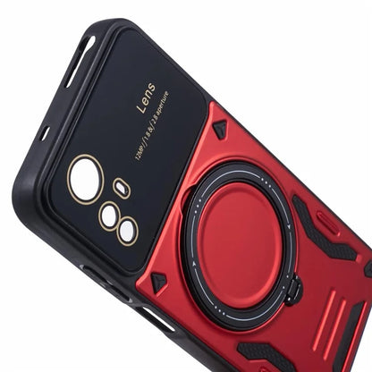 For Xiaomi Redmi Note 12S 4G Protective Case PC+TPU Kickstand Phone Cover Compatible with MagSafe