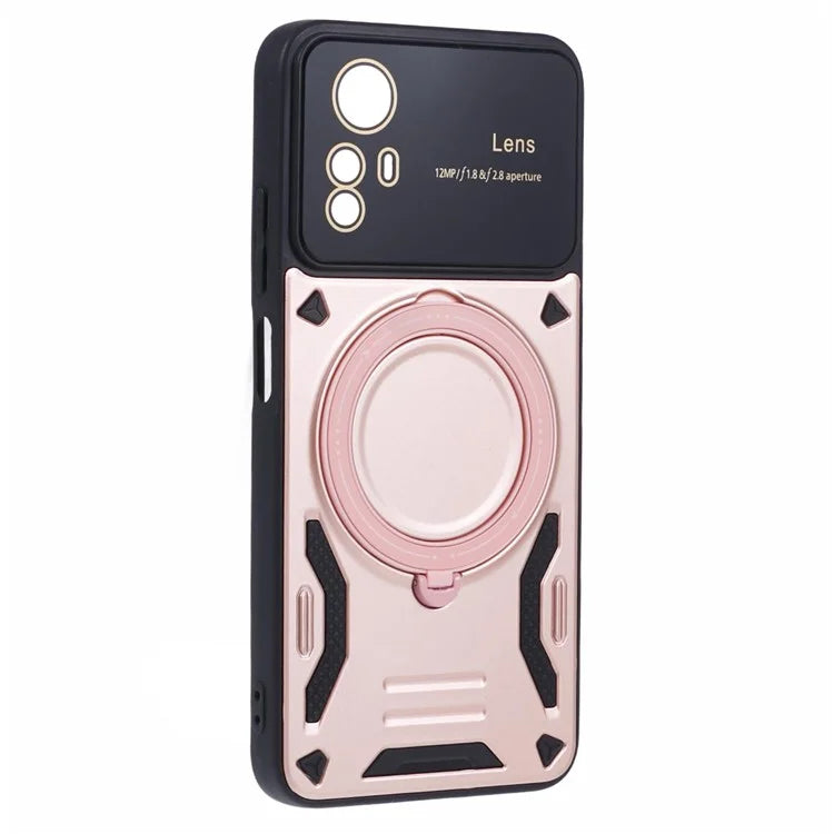 For Xiaomi Redmi Note 12S 4G Protective Case PC+TPU Kickstand Phone Cover Compatible with MagSafe