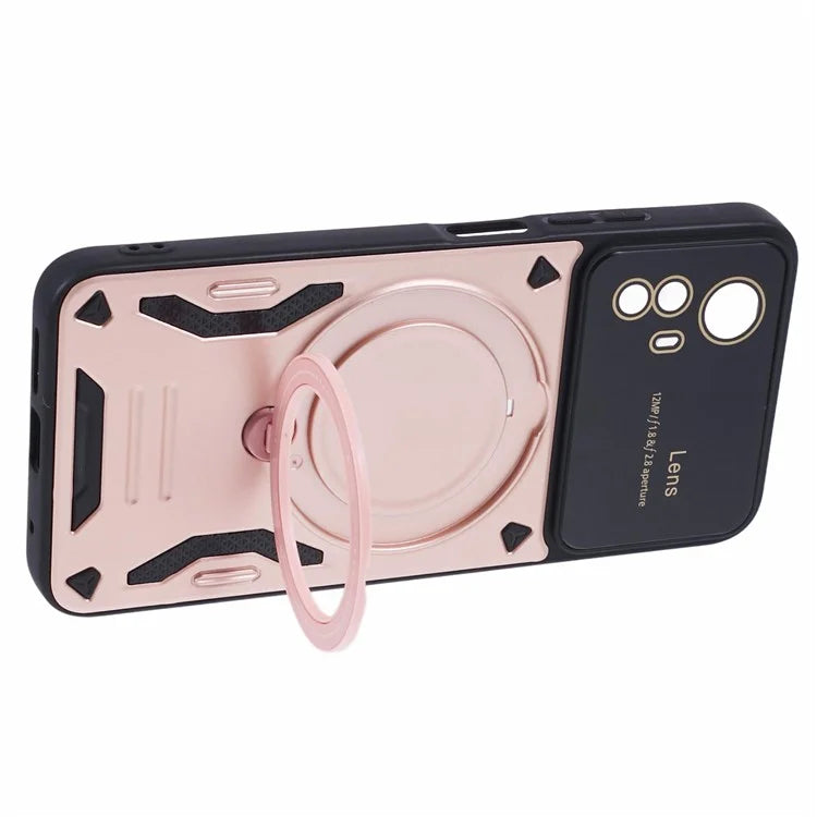 For Xiaomi Redmi Note 12S 4G Protective Case PC+TPU Kickstand Phone Cover Compatible with MagSafe