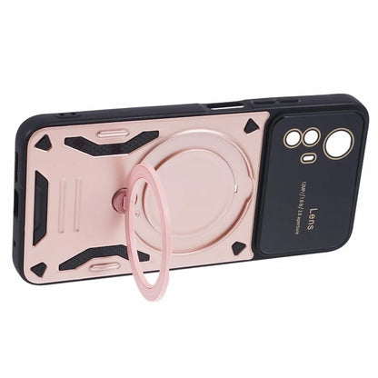 For Xiaomi Redmi Note 12S 4G Protective Case PC+TPU Kickstand Phone Cover Compatible with MagSafe