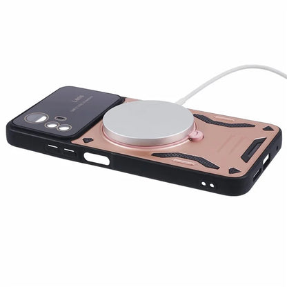 For Xiaomi Redmi Note 12S 4G Protective Case PC+TPU Kickstand Phone Cover Compatible with MagSafe