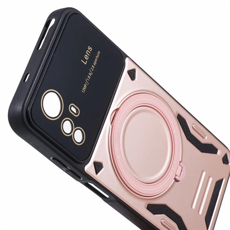 For Xiaomi Redmi Note 12S 4G Protective Case PC+TPU Kickstand Phone Cover Compatible with MagSafe