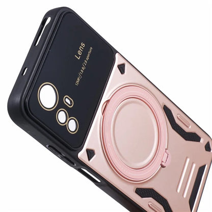 For Xiaomi Redmi Note 12S 4G Protective Case PC+TPU Kickstand Phone Cover Compatible with MagSafe