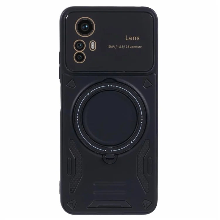 For Xiaomi Redmi Note 12S 4G Protective Case PC+TPU Kickstand Phone Cover Compatible with MagSafe
