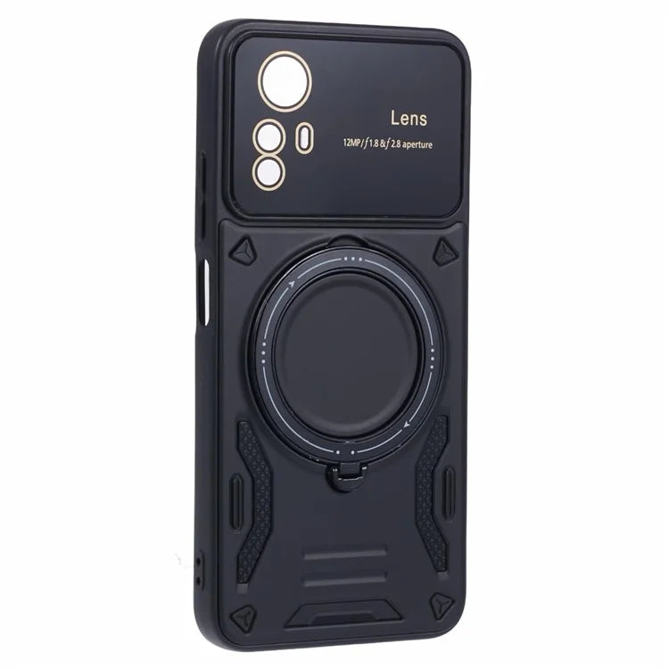 For Xiaomi Redmi Note 12S 4G Protective Case PC+TPU Kickstand Phone Cover Compatible with MagSafe
