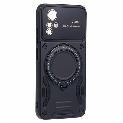 For Xiaomi Redmi Note 12S 4G Protective Case PC+TPU Kickstand Phone Cover Compatible with MagSafe