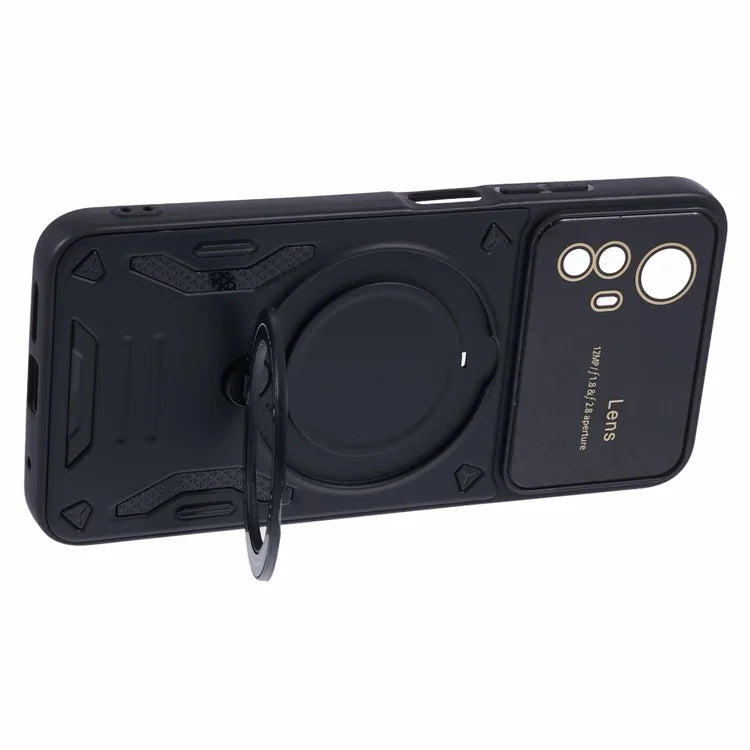 For Xiaomi Redmi Note 12S 4G Protective Case PC+TPU Kickstand Phone Cover Compatible with MagSafe