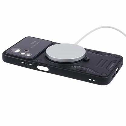 For Xiaomi Redmi Note 12S 4G Protective Case PC+TPU Kickstand Phone Cover Compatible with MagSafe