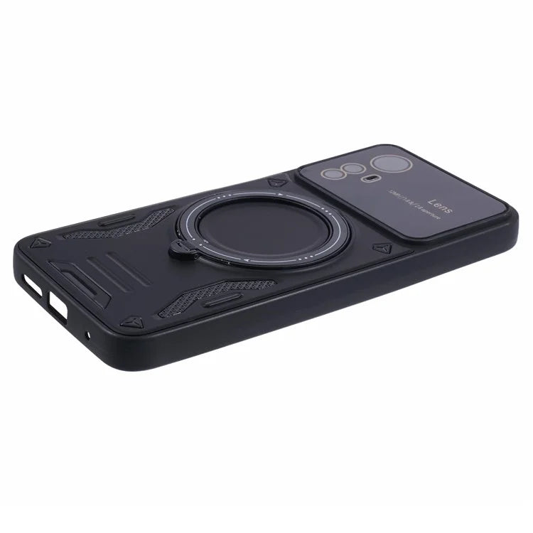 For Xiaomi Redmi Note 12S 4G Protective Case PC+TPU Kickstand Phone Cover Compatible with MagSafe