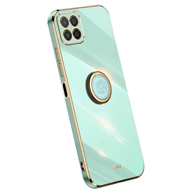 XINLI For Honor X8 5G TPU Case Electroplating Edge Kickstand Protective Cover