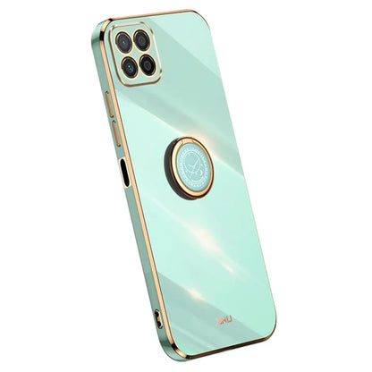 XINLI For Honor X8 5G TPU Case Electroplating Edge Kickstand Protective Cover