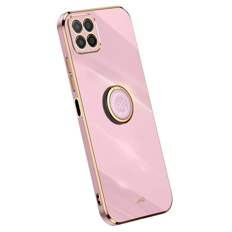 XINLI For Honor X8 5G TPU Case Electroplating Edge Kickstand Protective Cover