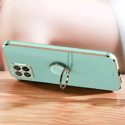 XINLI For Honor X8 5G TPU Case Electroplating Edge Kickstand Protective Cover