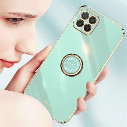 XINLI For Honor X8 5G TPU Case Electroplating Edge Kickstand Protective Cover