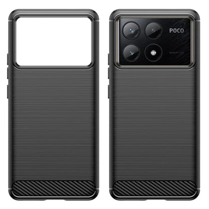 For Xiaomi Poco X6 Pro 5G / Redmi K70E 5G Case Carbon Fiber Texture Phone TPU Cover
