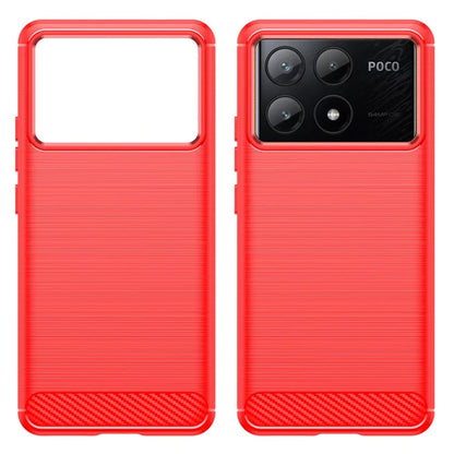 For Xiaomi Poco X6 Pro 5G / Redmi K70E 5G Case Carbon Fiber Texture Phone TPU Cover