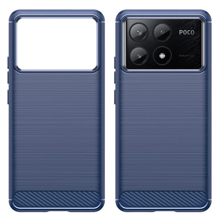 For Xiaomi Poco X6 Pro 5G / Redmi K70E 5G Case Carbon Fiber Texture Phone TPU Cover