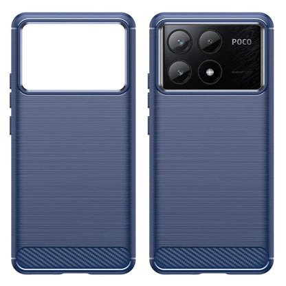 For Xiaomi Poco X6 Pro 5G / Redmi K70E 5G Case Carbon Fiber Texture Phone TPU Cover