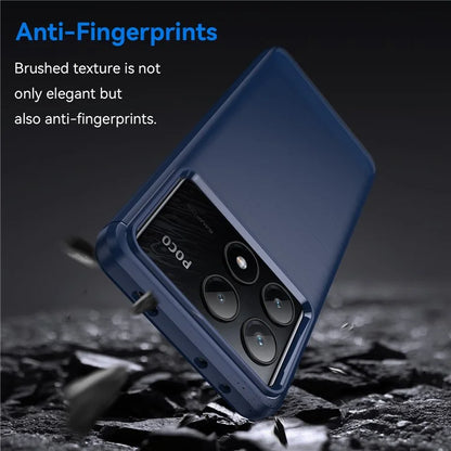 For Xiaomi Poco X6 Pro 5G / Redmi K70E 5G Case Carbon Fiber Texture Phone TPU Cover