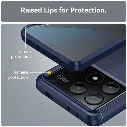For Xiaomi Poco X6 Pro 5G / Redmi K70E 5G Case Carbon Fiber Texture Phone TPU Cover