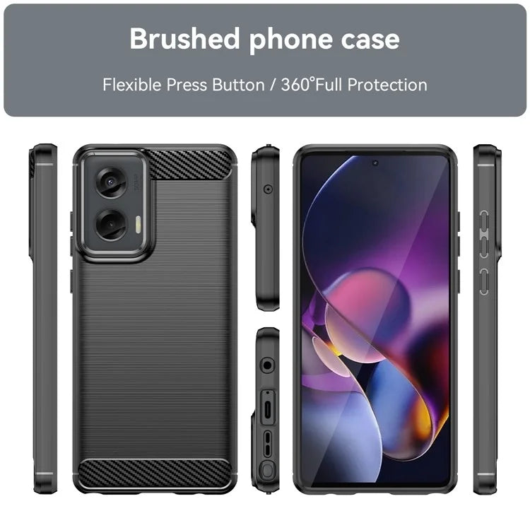 For Motorola Moto G Stylus 5G (2024) Case Carbon Fiber Texture Brushed TPU Cover
