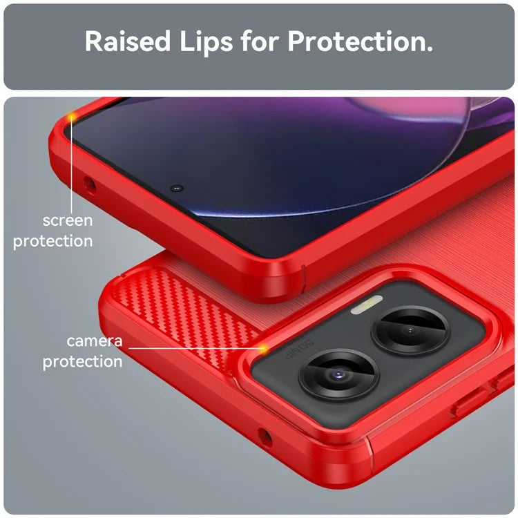 For Motorola Moto G Stylus 5G (2024) Case Carbon Fiber Texture Brushed TPU Cover