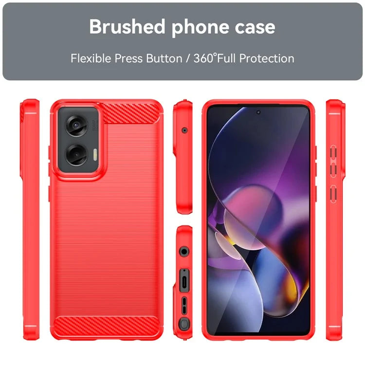 For Motorola Moto G Stylus 5G (2024) Case Carbon Fiber Texture Brushed TPU Cover